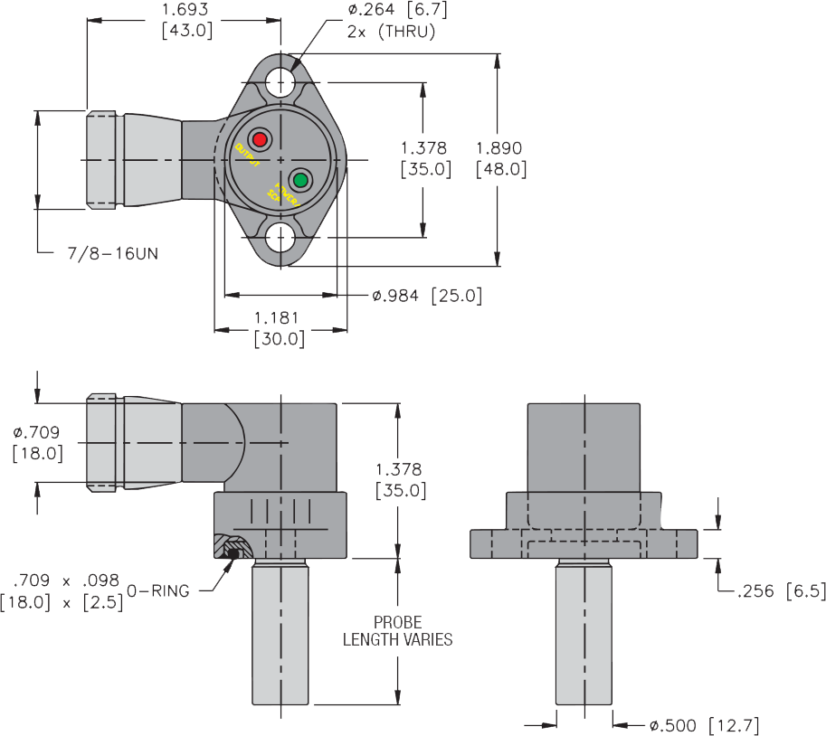 AC sensor layout for PFA Self-Locking Cylinders for general industry