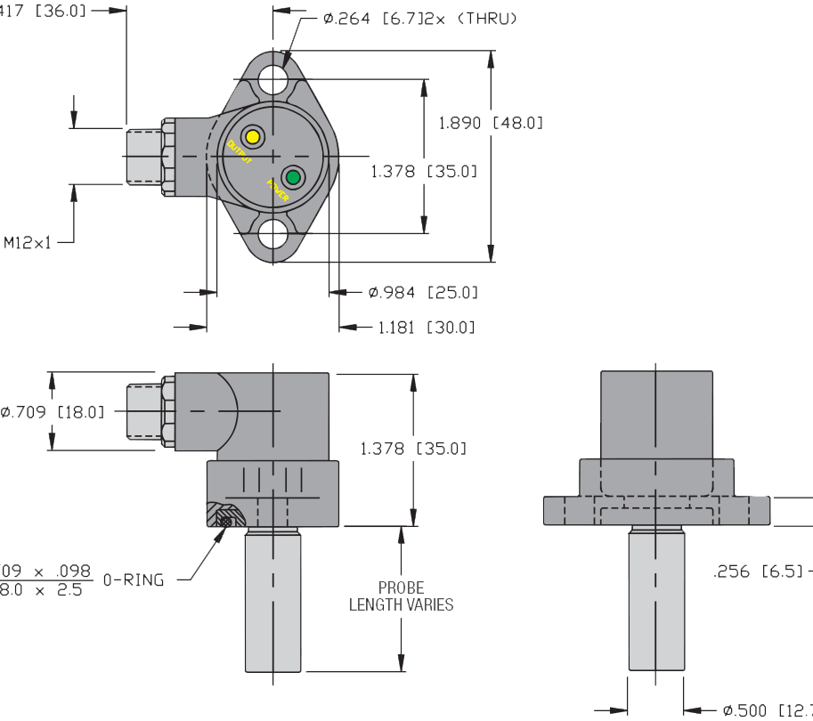 DC sensor layout for PFA Self-Locking Cylinders for general industry