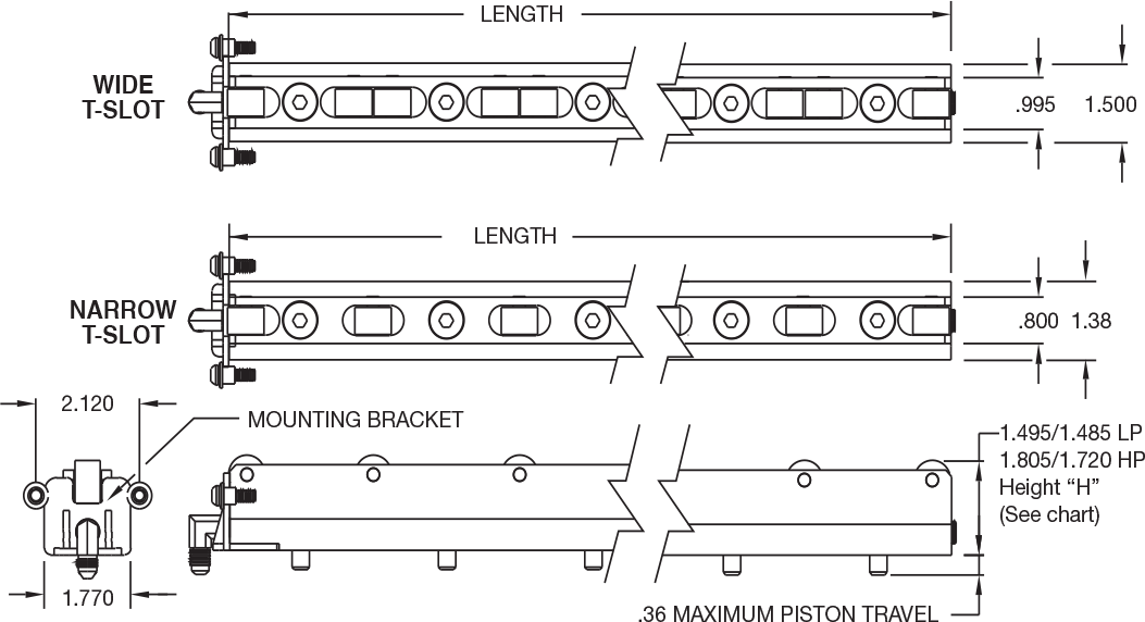 Quick Die Change QDC Lifter Rail How to Size a Die lifter rail in a T slot