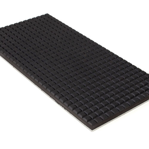 PFA Nitrile Rubber (NBR  Buna-N)  Gripper Pad on steel plate - Waffled surface