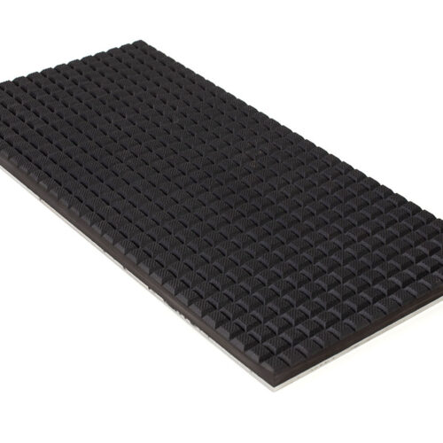 6” x 12” PFA Gripper Pad: Waffled 60 Durometer NBR Rubber Pad