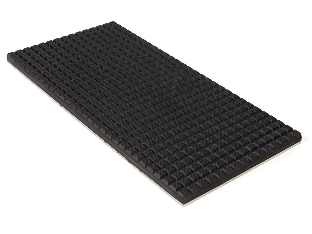 PFA Nitrile Rubber (NBR  Buna-N)  Gripper Pad on steel plate - Waffled surface
