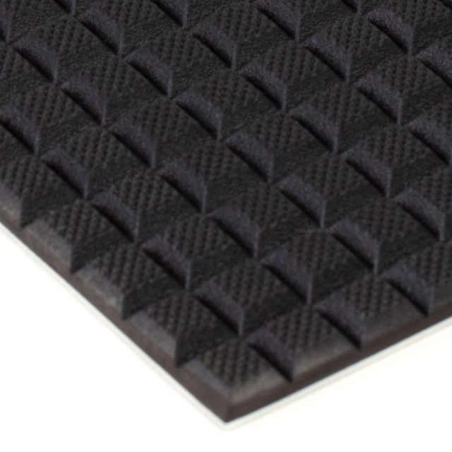 Waffled Rubber on Aluminum 6x12 Gripper Pads