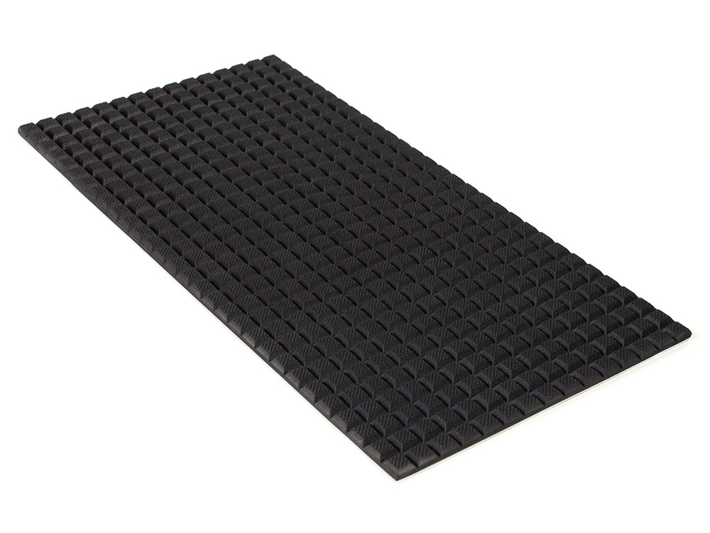 PFA Nitrile Rubber (NBR  Buna-N)  Gripper Pad on Aluminum plate - Waffled surface