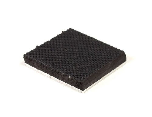 1.2” x 1.2” PFA Nitrile Rubber (NBR Buna-N) Gripper Pad on Aluminum plate - Pebbled surface