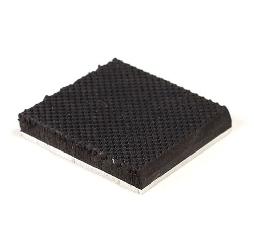 1.2” x 1.2” PFA Nitrile Rubber (NBR Buna-N) Gripper Pad on Aluminum plate - Pebbled surface