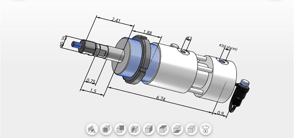 Hydraulic Locking Cylinders Parametric CAD Models in All Native File Formats