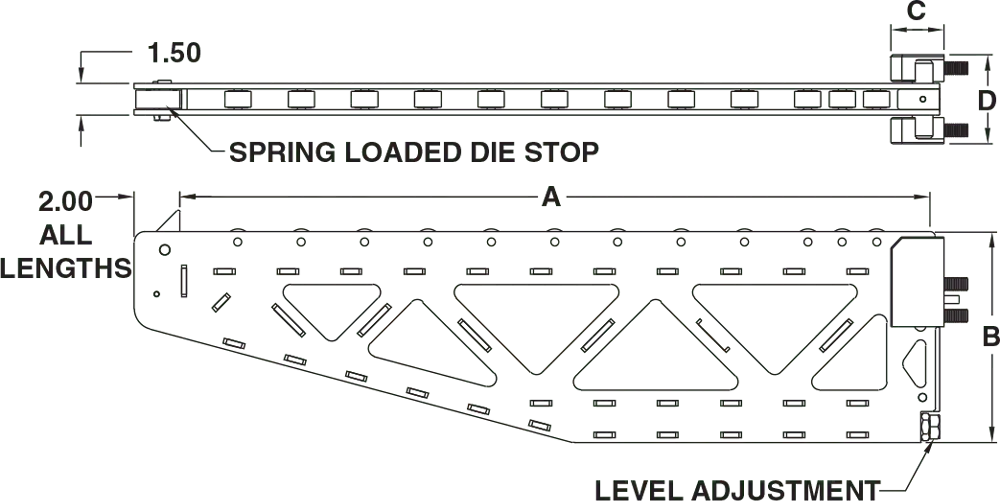 lift-off-bolster-extensions-drawing Quick Die Change QDC SMED Bolster Extension Lift Off Mounting